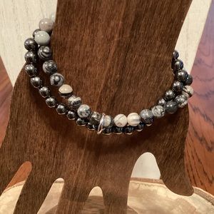 Black & Gray Stretch Bracelets